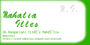 mahalia illes business card